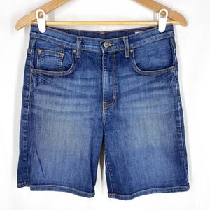 Angry Rabbit Jean Shorts Blue Denim Bermuda Stretch High Waisted 28